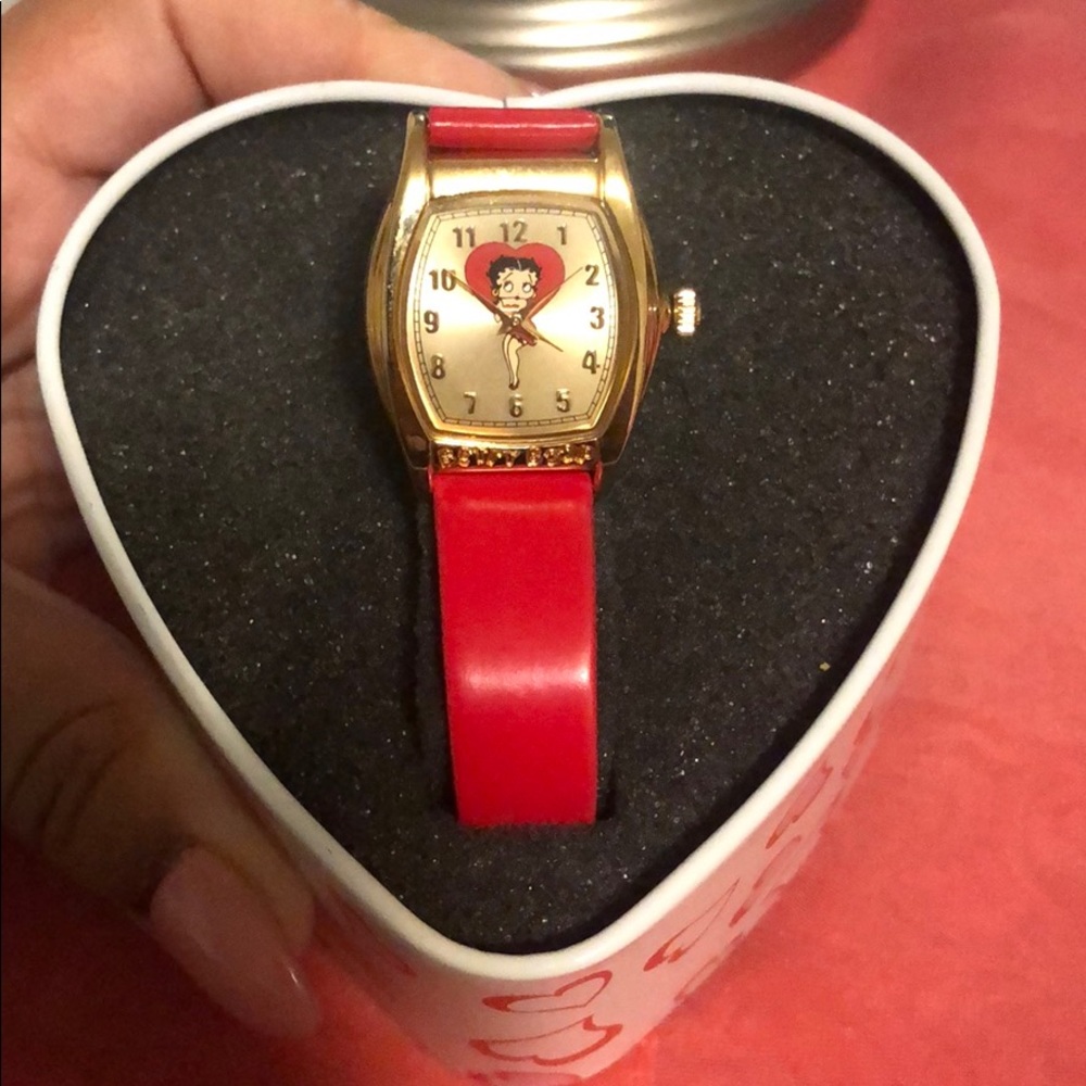Betty Boop gold plated watch